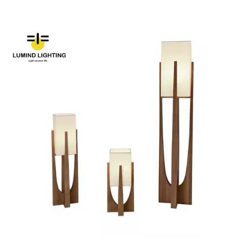 Japanese Lumind Ash Wood Solid Floor Lamp for Living Room, Bedroom, Sofa, and Desk