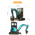 3 TON MINI HYDRAULIC EXCAVATOR WITH CABIN