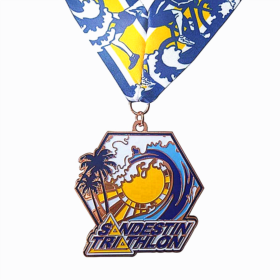 Medalhas de praia sênior da série marinha personalizadas
