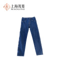 Pantalones largos de mezclilla de punto casual