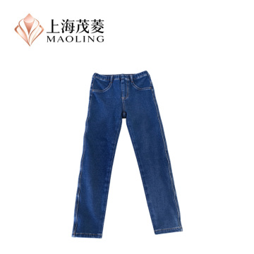 Pantalones largos de mezclilla de punto casual