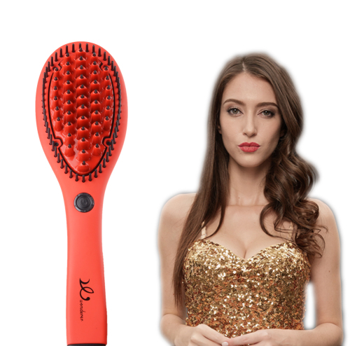 Fast Natural Hair Straightening 3D Brush