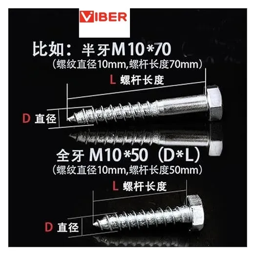 External Hexagon Screw Self-Tapping DIN571 Lengthen Bolts Nail Wood Screws

**Title:**  
**DIN571 External Hexagon Self-Tapping Wood Screws**