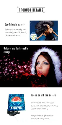 Custom Commercial Electric Light Animation Poster / Display Poster / Sound Activated Poster
