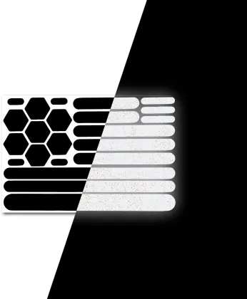 Custom Reflective Black Stickers & Motorcycle Reflective Tape - Warning Stickers for Helmet