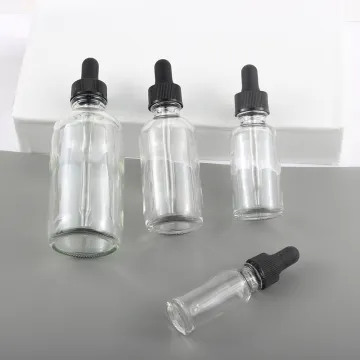 Newest Transparent Round Bottles Boston Glass Dropper Bottle