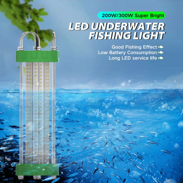 BBIER 200W DC12V Lures verdes Pesca Lâmpada de salmão à prova d'água leve