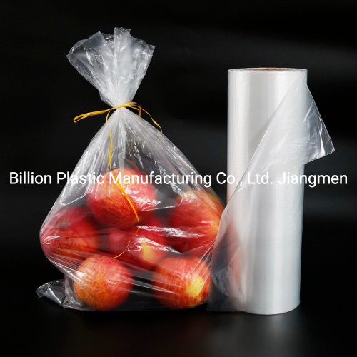 Supermarket Clear Plastic Produce Food Packaging Bag on Roll