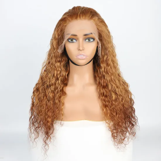 13*4 Lace Frontal Water Wave Wig 100% Virgin Human Hair Wig Wholesale Customized Wig Ombre Color T30/4 as Customer Request