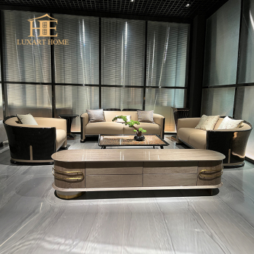 Heißer Verkauf Luxus modernes Ledersofa Set für Wohnzimmer