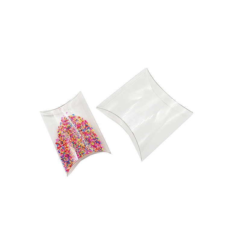 Gift craft folding clear plastic pillow box