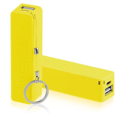 Yellow Sumsung / Htc / Blackberry Li-ion Power Bank 2600mah 5v 18650