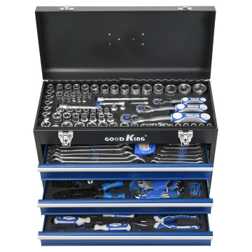 408 Pcs Socket Wrench Tool Kit with Iron Metal Box for Car Repair