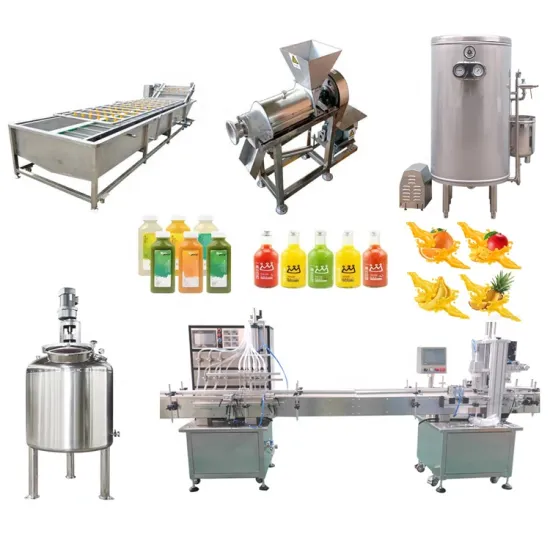 Fruit Juice Production Line: Glass Bottle Juicer and Packing Machine