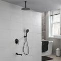 Brass Bathroom System Black Shower Set