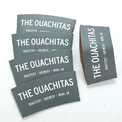 Factory supply cup printing brown paper cup sleeve