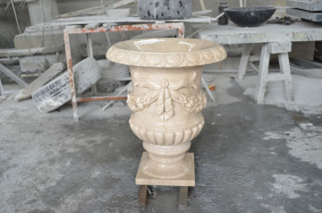 Elegant Marble Flowerpot Sand Stone for Garden & Home Decoration