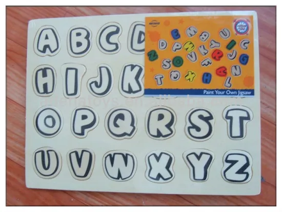 Preschool Toy Wooden Puzzle & DIY Puzzle Paint Set WP2-1/6