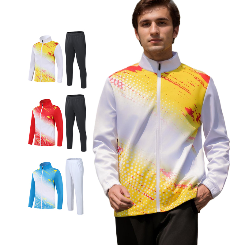 Two-Piece Jogging Suit with Zipper Closure