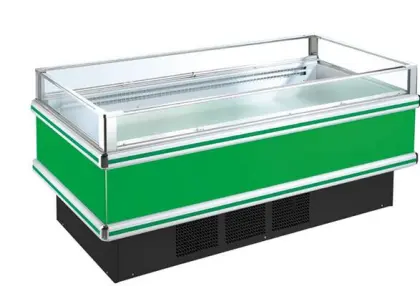 Island type fresh meat display showcase