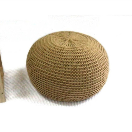 Crochet vòng pouf footstool dệt kim pouf