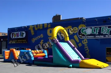 adult obstacle course inflatable/inflatable climbing slide combo KKB-L007