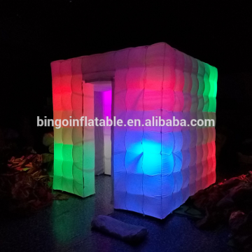 hot sale high quality inflatable photo booth with colorful led lights with light inflatable tent for wedding
