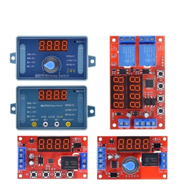 TZT DC 5V 12V 24V 10A Adjustable Time Delay Relay Module with 32 Modes