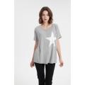 Short sleeve lady leisure blouse for summer