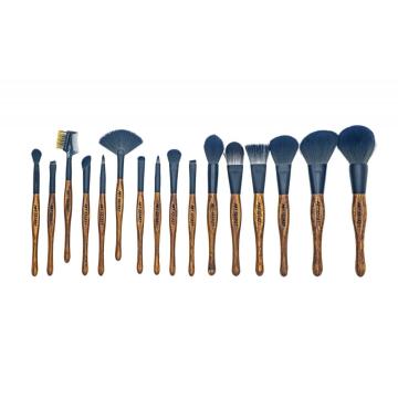 Großer 16 -Stc -Pinsel -Set natürlicher Holz Make -up