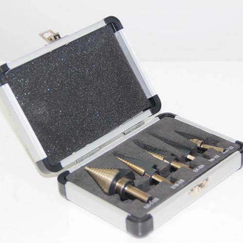 5st Aluminium Box Step Drill Bits Set