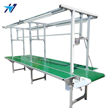 Double strip table belt line