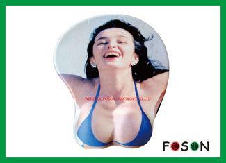 Custom Breast Mouse Pad with gel wrist support , ergonomic