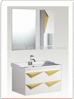 Solid Wood Bathroom Cabinet /full set bathroom cabinet(include mirror,cabinet ,side cabinet) HD-6646-2