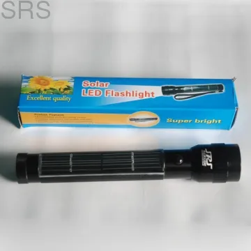 Ultra Brightness Solar Flashlight with 1pc Rechargeable Battery