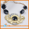 Joyería de moda collar piedra negro 2014