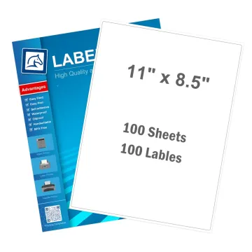 8.5" x 11" shipping labels sheet sticker