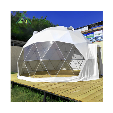 Commercial Grade Inflatable Projection Family Privacy Shower Dressing Canvas Geodesic Glamping Dome Tent 6m