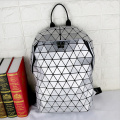 New casual rhomboid backpack casual fashion geometric student backpack with large capacity