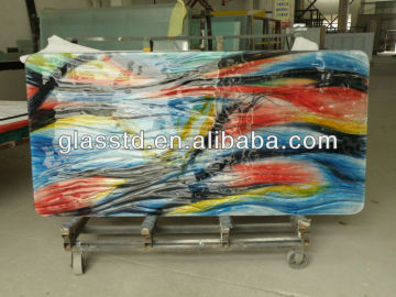 Color glass contertop