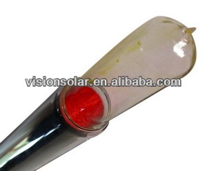 New design solar collector tube with three target magnetron sputtering plating