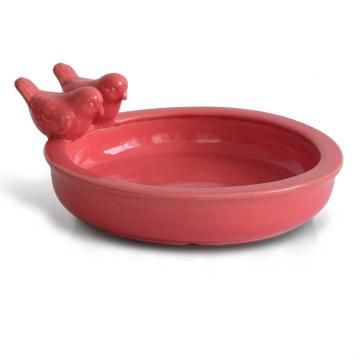 Poutelle promotionnelle Custom Glazed Ceramic Bird Bath