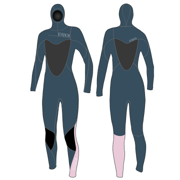 Seaskin Women 3mm Hooded Chest Zip Fullsuit Wetsuit