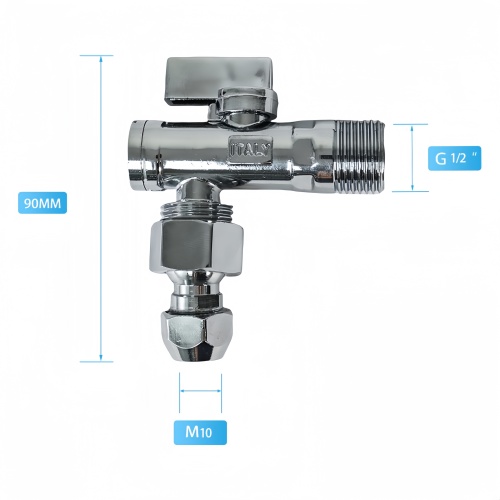 2025 New Arrival Brass Angle Valve with Chrome ABS Handle