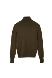 Women's Knitted Slim Fit Stretchable Turtleneck Pullover