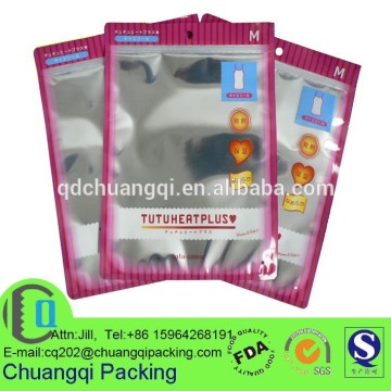 Printed clothing bags with zipper