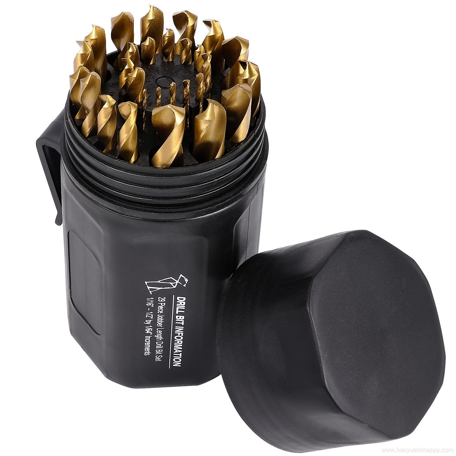 Titanium costed drill bit set for metal