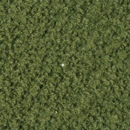 Mossy Green Sparkle Knit Wool Blend Fabric