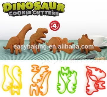 2015 New Product Plastic Jurassic 3D Dinosaur Cookie Cutter