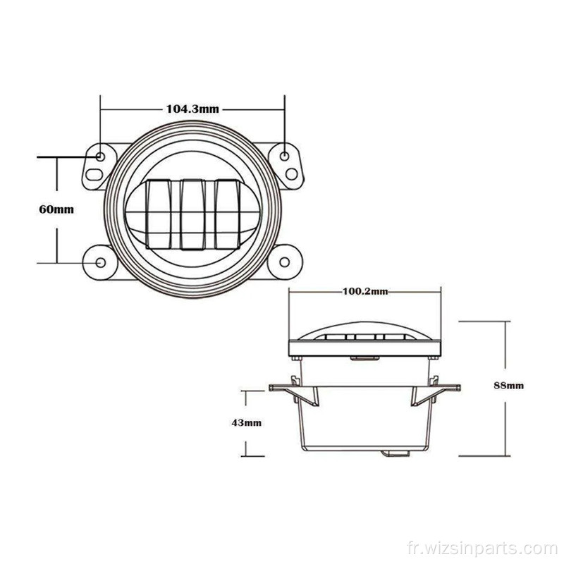 RVB Halo Fog Lights pour Jeep Wrangler